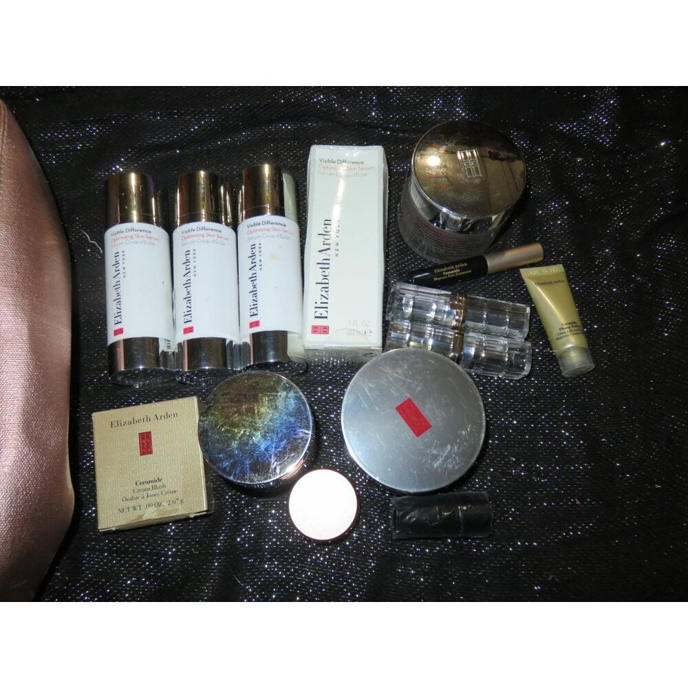 Elizabeth Arden Serum & cosmetic gift set in Cosmetic Bag with charm zipper pull